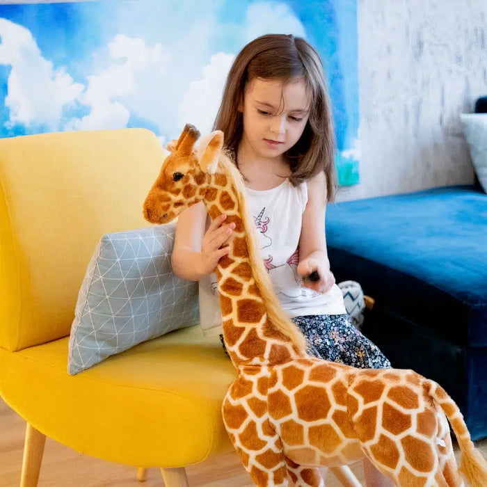 Peluche géante girafe