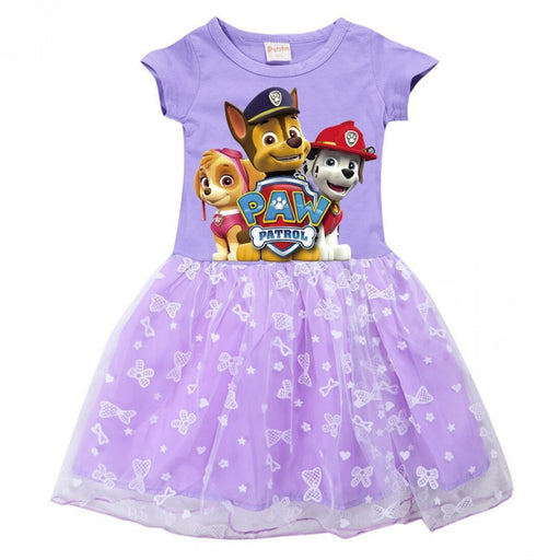 Robe Pat Patrouille Chase Marcus et Stella couleur au choix violet